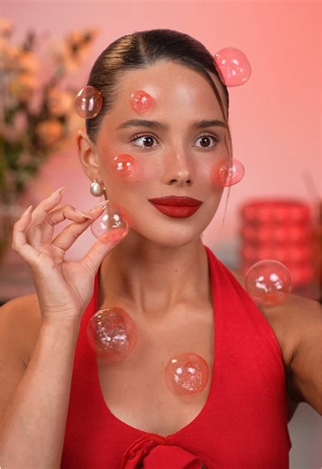 Bubble makeup🫧 Inspo: @molchanovamua #makeup #makeuplook #makeuptutorial #asmr #asmrmakeup #bubblemakeup