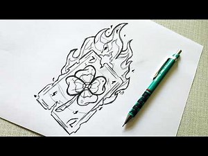 How to Draw Playing Cards Step by Step / Drawing Lucky Seven / Easy Drawing Tutorials
