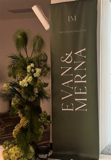 Custom Banners for Evan and Merna's Engagement Celebration