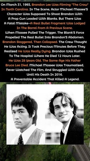 The On-Set Accident That Killed Brandon Lee During The Crow