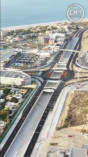 Vista aerea de la Glorieta de las Mujeres, obra histórica en Baja California Sur