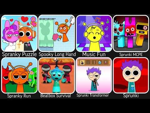 Roblox,Spranky Survival,Squid Game,Beat Duet,ScaryRun,Spranky Transformer,Sprunky Run,Spranky Puzzle