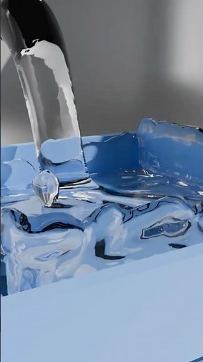 Splash Into Blender: Creating My First Realistic Water Simulation! #3danimation #3dmodeling #art