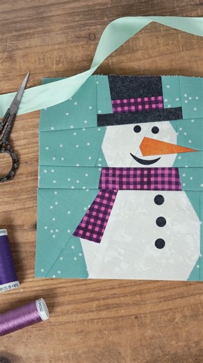 8.3K views · 120 reactions | Join Jen in our newest Foundation Paper Piecing tutorial with this fun snowman project! Watch the full tutorial: https://www.shabbyfabrics.com/p218001 | Shabby Fabrics | Facebook