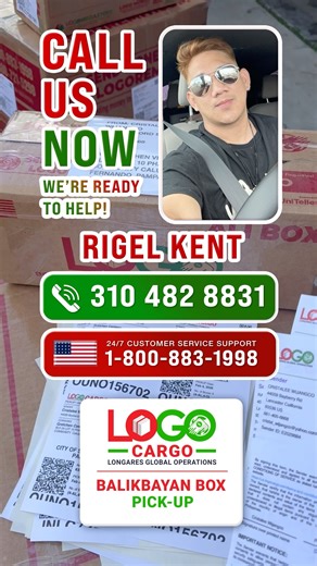 Tara na mag pick up ng balikbayan box with our LOGO Agent! Mabilis 💨, Maaasahan 💪🏻, Peksman 🤞🏻! Download LOGO Mobile App NOW from your App Store or Google PlayStore 📲 app.mylogoinc.com 🌐Visit our Website: logocargo.com ☎️24/7 Customer Service : 🇺🇸 1 800 883 1998 🇨🇦 1 888 721 5298 🇵🇭 63 930 226 7580 📧cs@logocargo.com📧 #SendingLovewithLongares #LOGOCargo #NoThirdPartyServiceProvider #keepingtraditionalive #logo #longaresglobaloperations #balikbayanbox #Cargo #PeraPadala #sendmoney #