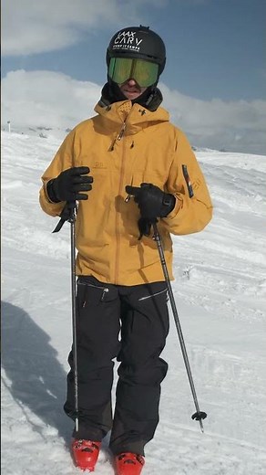 Pop Fully then Grab on Skis | #shorts