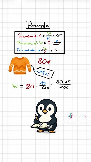 Prozentrechnung Beispiel: Pulli Berechnen
