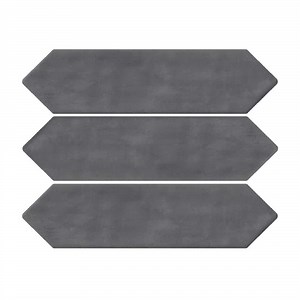 Giorbello Glossy Ceramic Picket Hexagon Subway 3 in. x 12 in. x 10 mm Wall Tile Case - Shadow (20-Tile Pieces/5 sq. ft.) G2113