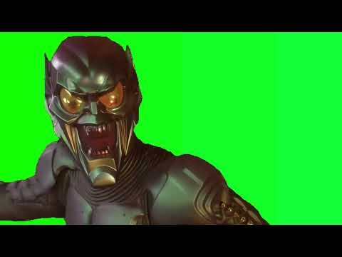 Green goblin says "speak of the devil" Green screen from Spider-Man 2002