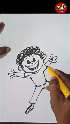 Cartoon Dance Drawing in 30 Seconds!#short