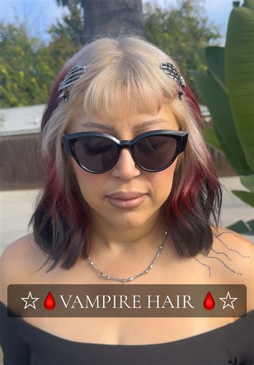 Vampire Hair Transformation: Red and Black Ends
