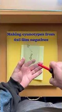 Making cyanotypes from 4x5 film negatives