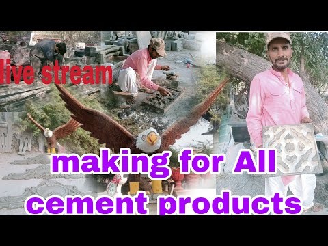 the full process: Manufacturing concrete pavers live!!!!!! making useful cement products