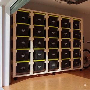 5x5 Tote Storage Bin Wooden Tote Plans and DIY Garage Organizers - Etsy