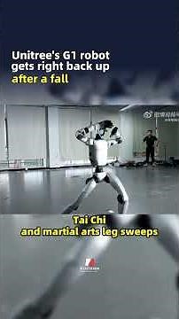 A humanoid roly-poly toy: Unitree's G1 robot gets right back up after a fall