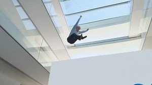 Apple Senior VP of Software Engineering Craig Federighi showed off some impressive parkour moves during today's WWDC 2024 Keynote. #AppleEvent #wwdc24 #WWDC2024 #apple #macOS #ios #worldwidedevelopersconference #technology #funnyvideo #technologynews #CraigFederighi #hairforceone #AAPL | Shacknews