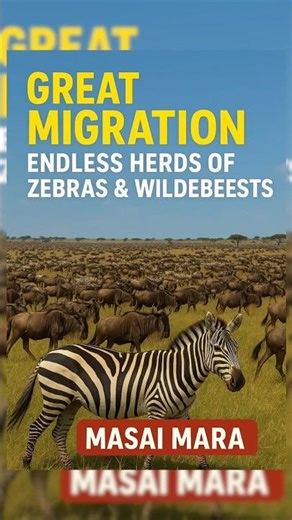 "Great Migration: Endless Herds of Zebras & Wildebeests | Masai Mara"