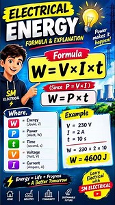 What is Electrical Energy? ⚡| Formula W = V×I×t | Electrical Energy Explained | SM Electrical