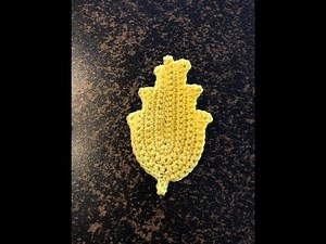 Crocheted leaf @AlextitiaTutoCrochet