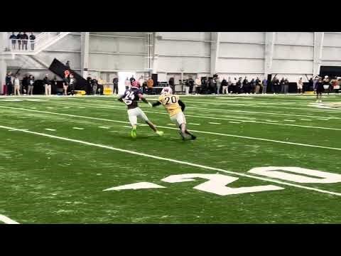 American Bowl 1v1: WR RaRa Thomas (Troy) vs CB Ricardo Hallman (Wisconsin)