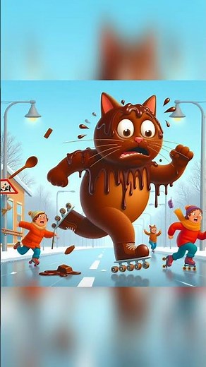 chocolate cat #cat#cute#cartoon#cats#funny#catshorts#catsinglee#animation#catantics#catsofinstagram