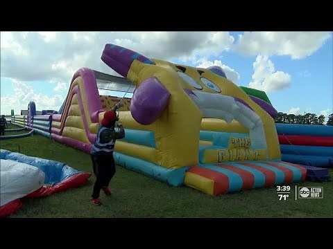 World’s largest bounce house inflates in Sarasota