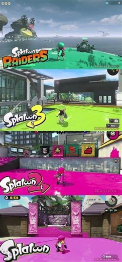 Splatoon 1 vs Splatoon 2 vs Splatoon 3 vs Splatoon Raiders #splatoon #splatoon2 #splatoonraiders