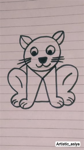 Cat Easy Drawing 🐈 #viralart #easydrawing #simpledrawing #subscribe #drawingreels #views #artist
