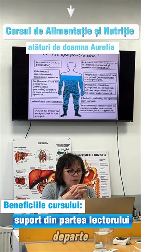 💧✨ Curs de Nutriție – Totul despre APĂ și HIDRATARE cu Bodrug Aurelia Știi că apa pare cel mai simplu lucru din lume… și totuși este cea mai ignorată nevoie a corpului? 💙 De multe ori oamenii cred că beau „suficient”, dar se confruntă cu oboseală, dureri de cap, digestie lentă, iritabilitate, alimentație haotică sau retenție de apă. Iar cauza reală este… deshidratarea cronică. În acest curs special, Bodrug Aurelia – un mentor cald, clar, empatic, cu o experiență vastă în nutriție – îți va expl