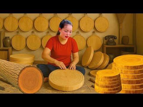 How to Make a Simple Wooden Cutting Board to Sell at the Market - Build Farm | Trieu Mai Huong