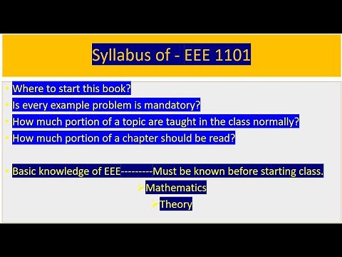 L2: EEE-1101 #Syllabus #Basic knowledge