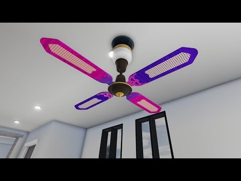 Vintage Ceiling Fan with FOUR Blades!