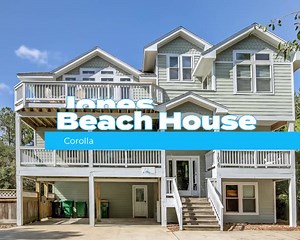 1.6K views | ️ Jones Beach House ️  Corolla, Outer Banks  1,200 ft. to the beach  8 Bedrooms & 8.2 Bathrooms!  Private Pool, Hot Tub, Keyless Entry, & More!  For Full Details: https://buff.ly/3KH5PgX | Outer Banks Blue Vacation Rentals | Facebook