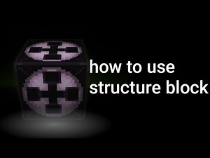 HOW TO USE THE STRUCTURE BLOCK IN MINECRAFT