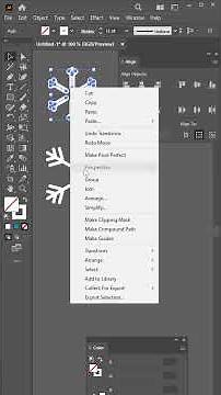 How to create snowflake icon in illustrator - Illustrator tutorials #shorts