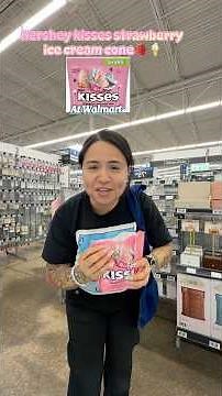 hershey kisses strawberry ice cream cone ‪@Walmart‬ #ytshorts #foryou #viral #walmartfinds #shorts