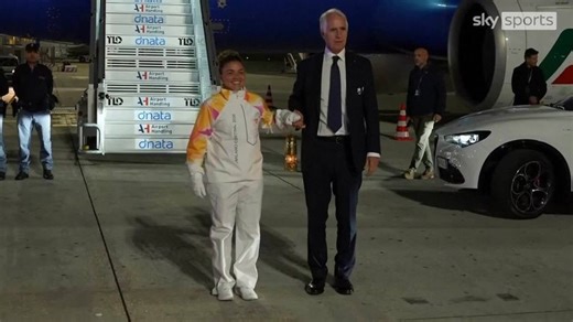 Olympic Flame arrives in Italy ahead of Winter games
