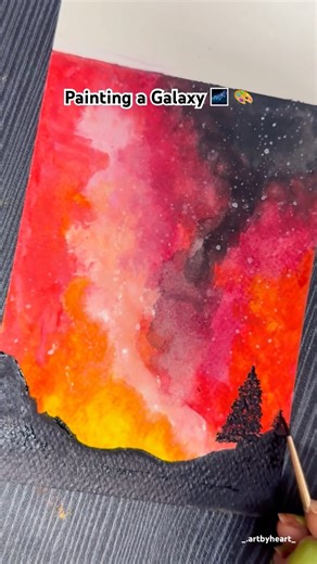 Acrylic Galaxy Art Timelapse💫 #arttutorial #artshort #acrylicpainting #galaxyart #paintingprocess