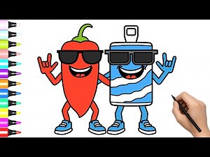 How to Draw LOS COOL! Chillin Chilli & Swag Soda - Drawing Funny Brainrot