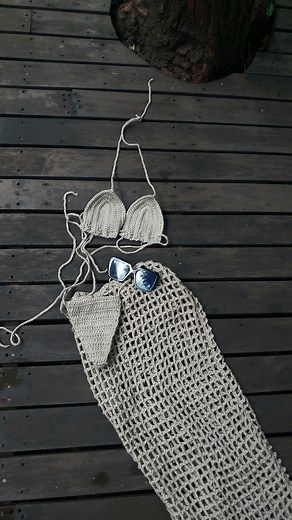 Crochet Swimset with Long Cover-Up for Summer Style
