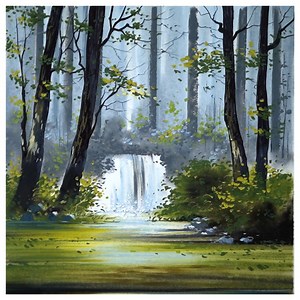 126K views · 8.7K reactions | Amazing oil pastel drawing of a beautiful forest foggy landscape | Morning Drizzle | Facebook