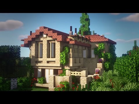 Minecraft: How to Build a Spanish House - [Relaxing Tutorial]