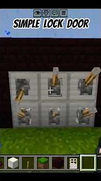 minecraft simple lock door #minecraft #redstonebuild