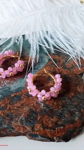 34K views · 740 reactions | DIY Hoop earrings with flowers made of daisy crystal beads 勺 | Wedding Decoration Ideas | Facebook