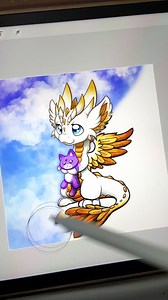 Updating one of my favorite copic marker drawings 🥰 This is one of my favs from years ago. It was time to update her! She’ll be in the next pack of stickers, featuring Angel dragons! I always find it interesting to see then/now versions of art, don’t you? 🤔 | Dragons & Beasties