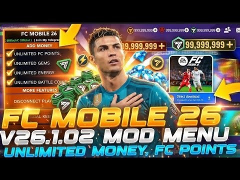 FC MOBILE MOD MENU V26.1.02 🚀 Unlimited Money, Fc Points - FC Mobile Mod Menu _ Fc Mobile Mod Apk