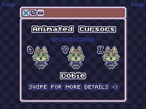 Curseurs de souris animés Animal Crossing ~ Pixel art villageois loup gris - Etsy France