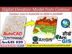 ArcGIS Tutorial 29 | Spatial Analysis | DEM Digital Elevation Model from Contour Lines | CAD to GIS