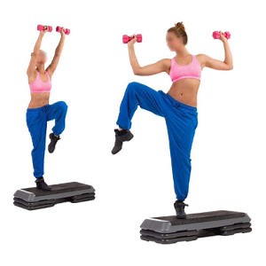 [Hot Item] Adjustable Training Step Board Aerobic Stepper Workout Step Risers Trainer Bl13113