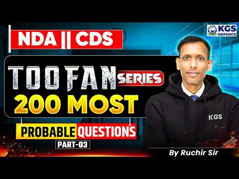 NDA | CDS | Toofan Series | 200 Most Probable Questions Part 3 | English by Ruchir Sir | KGS Defence